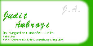 judit ambrozi business card